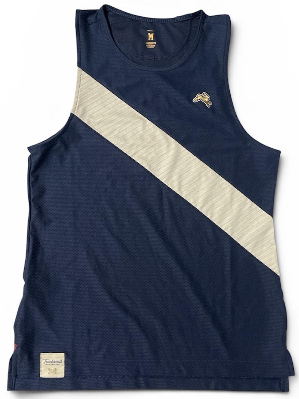 Tracksmith Van Cortlandt Singlet - Women’s Medium - Navy/Ivory - EUC